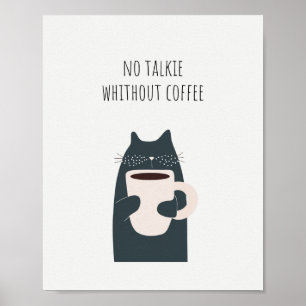 Ingen Snack utan Kaffe Citat Poster