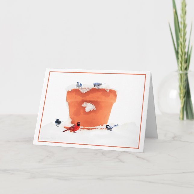 Ingen snöflinga faller någonsin i fel ställe-Helgd Helgkort (Framsida)