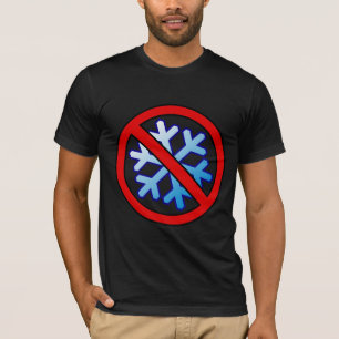 Ingen snöflingor - snowflaken i rött hugger t-shirt