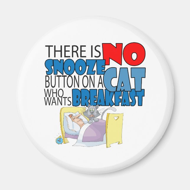 Ingen snosoze Cat Bed Magnet (Framsidan)