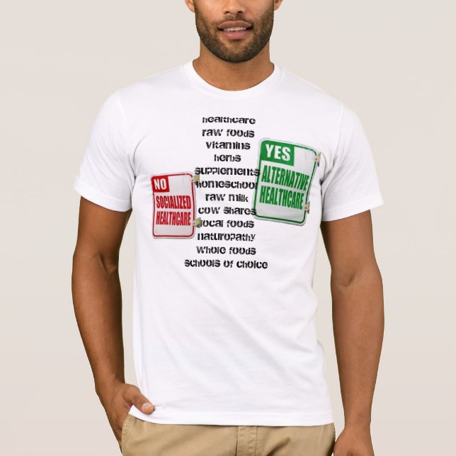 Ingen socialaliserad hälsovård t shirt (Framsida)