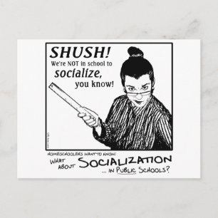 Ingen socialisering! vykort