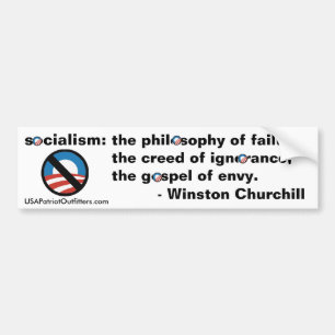 Ingen Socialism - Winston Churchill definition 1,0 Bildekal