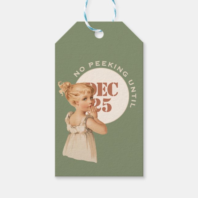 Ingen sökning förrän december 25-Märkrn med gåva Presentetikett (Framsidan)