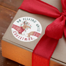 Ingen sökning förrän jul | Dachshund Hund Sweater Runt Klistermärke