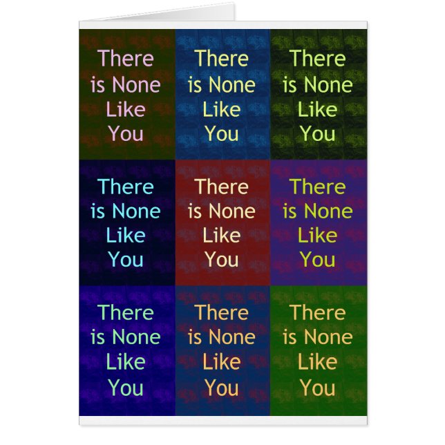 Ingen som du hälsningskort (Framsidan)