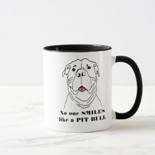 Ingen som Pit Bull Dog Funny Quote Mugg
