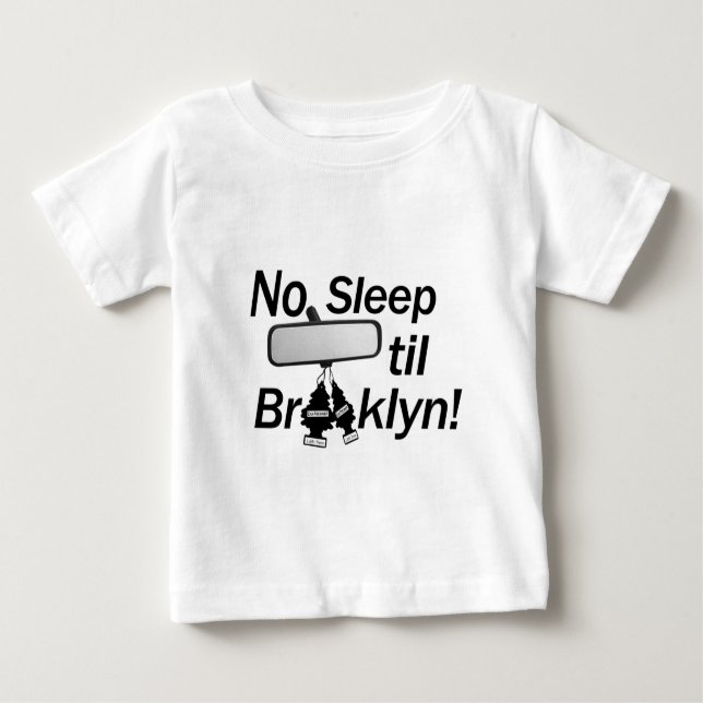 Ingen sömn Til Brooklyn! New York baby! 80-tal T-shirt (Framsida)