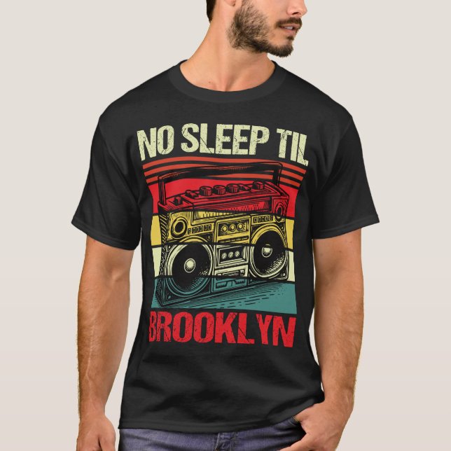 ingen sömn vid brooklyn t shirt (Framsida)