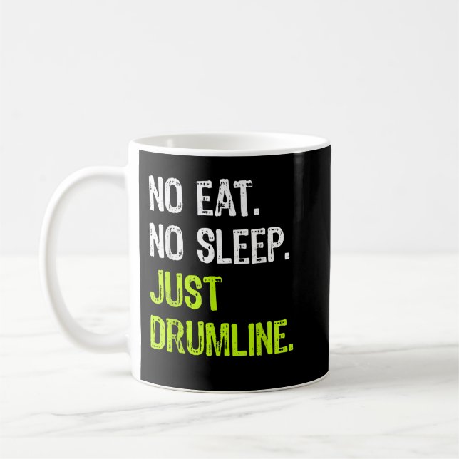 Ingen sömnlöshet Upprepa bara Drumline Drummer Mar Kaffemugg (Vänster)