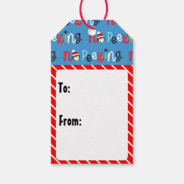 Ingen söt, grym, vismisk barnjul presentetikett