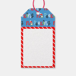 Ingen söt, grym, vismisk barnjul presentetikett