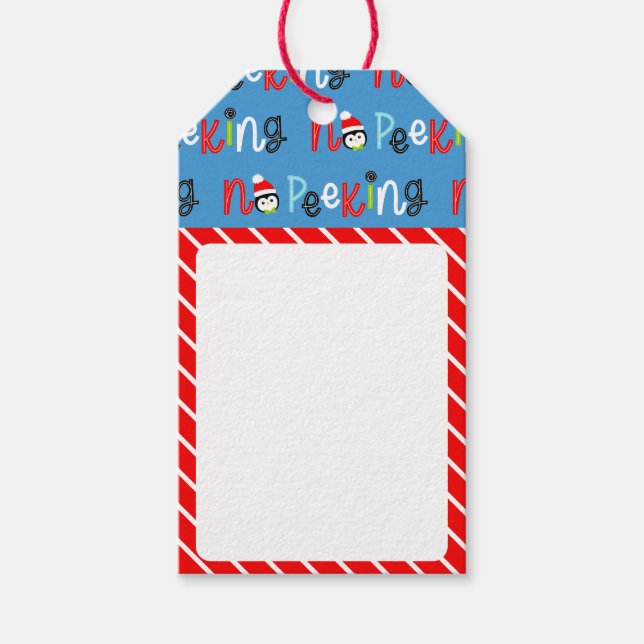 Ingen söt, grym, vismisk barnjul presentetikett (Framsidan)