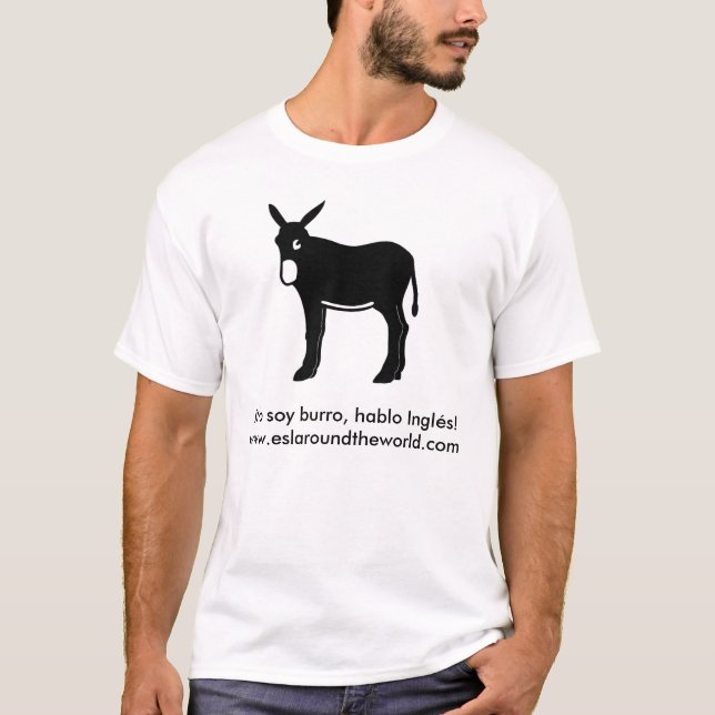 ¡ Ingen soyburro, hablo Inglés! Tee (Framsida)