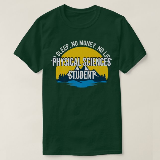 Ingen sparsam utan pengar utan biovetenskap t shirt (Design framsida)