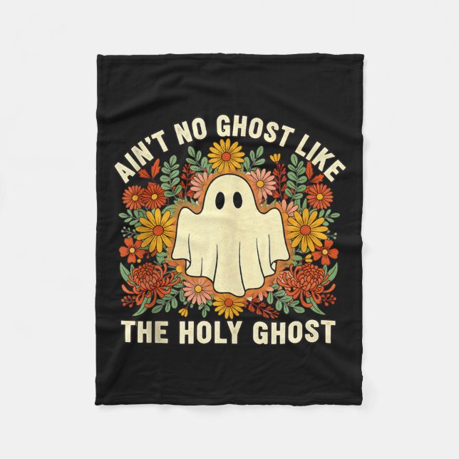 Ingen spöke som den helige ande kristen halloween fleecefilt (Framsidan)