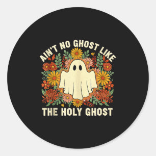 Ingen spöke som den helige ande kristen halloween runt klistermärke