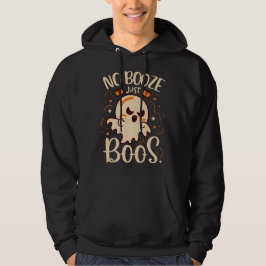 Ingen Sprit, bara Boos Halloween Hoodie