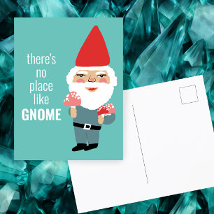 INGEN STÄLLE LIKNAR GNOME Cute Mushroom Elf Colorf Vykort