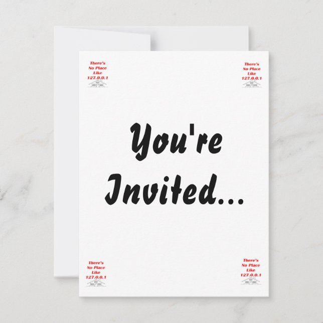 ingen ställe som hemma inbjudningar (Framsida)