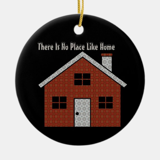 Ingen Ställe som hemma Julgransprydnad Keramik (Framsidan)