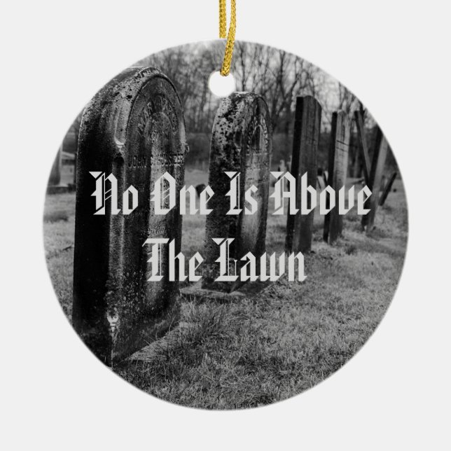 Ingen står över Gräsmatta Julgransprydnad Keramik (Framsidan)
