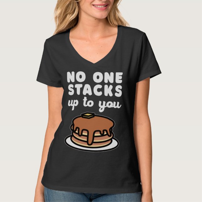 Ingen Står Sig Mot Dig  PannkaksPun T Shirt (Framsida)