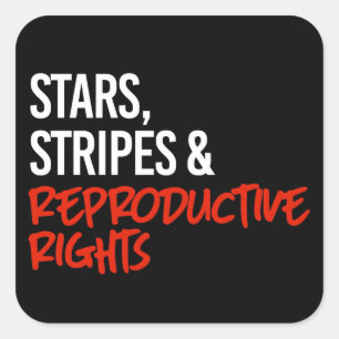 Ingen stars och stripes utan reproduktiva höger fyrkantigt klistermärke
