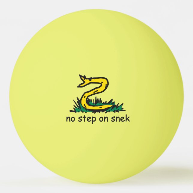 Ingen stege på snek-mem Gadsden-parodi SnekRight Pingisboll (Framsidan)