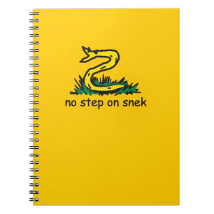 Ingen stig på snek-mem Gadsden-parodi SnekRight Anteckningsbok