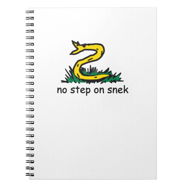 Ingen stig på snek-mem Gadsden-parodi SnekRight Anteckningsbok (Framsidan)