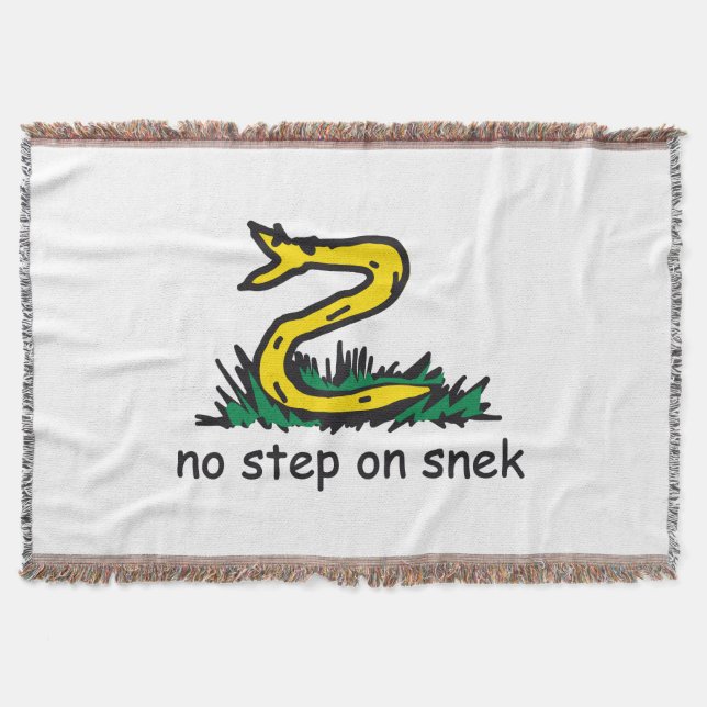 Ingen stig på snek-mem Gadsden-parodi SnekRight Filt (Framsidan)