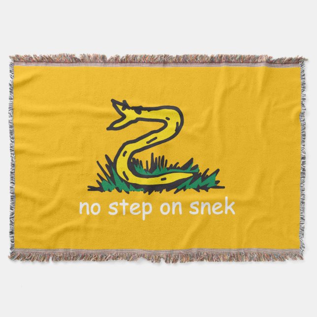 Ingen stig på snek-mem Gadsden-parodi SnekRight Filt (Framsidan)