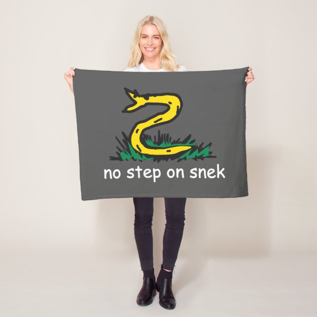 Ingen stig på snek-mem Gadsden-parodi SnekRight Fleecefilt (På plats)