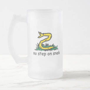 Ingen stig på snek-mem Gadsden-parodi SnekRight Frostat Ölglas