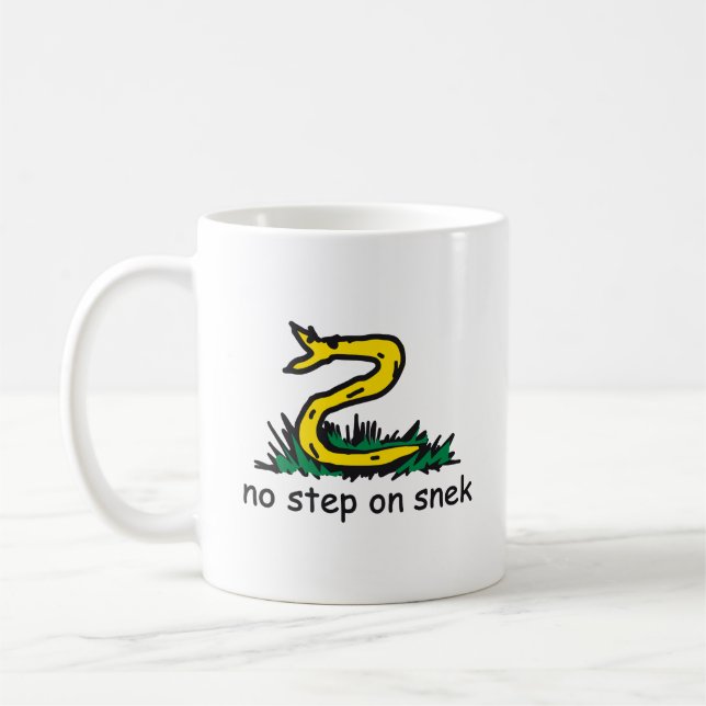 Ingen stig på snek-mem Gadsden-parodi SnekRight Kaffemugg (Vänster)