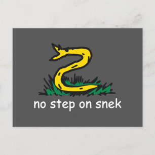 Ingen stig på snek-mem Gadsden-parodi SnekRight Vykort