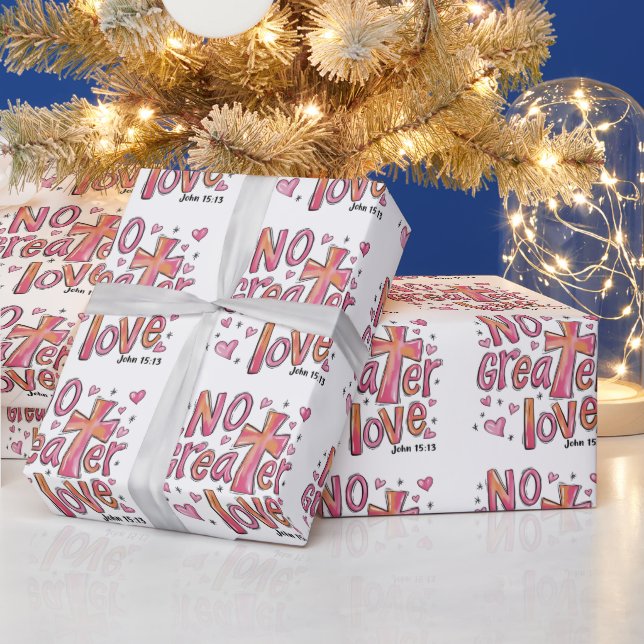 Ingen större kärlek Jesus Valentine jul Kristna Presentpapper (Helgdagar)