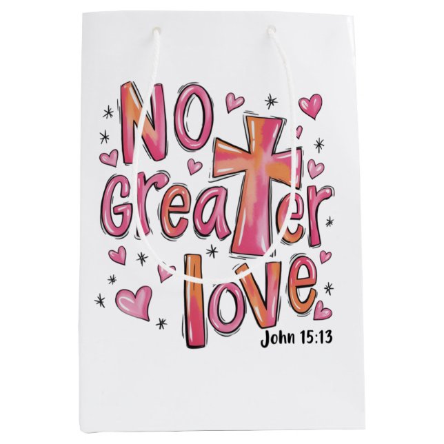 Ingen större kärlek Jesus Valentine jul Kristus (Framsidan)