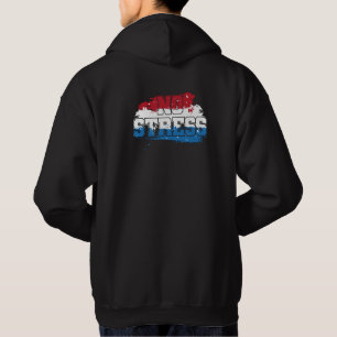 Ingen Stressa - Rött vitt blått positiv inställnin Hoodie