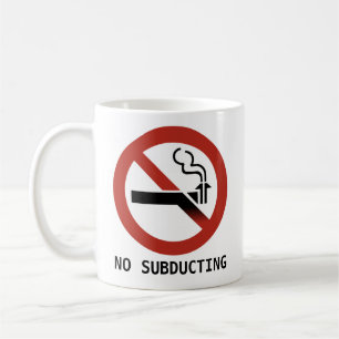 Ingen subducerande Logotyp - geologisk parodi Kaffemugg