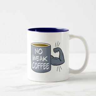 Ingen svag kaffe Två-Tonad mugg