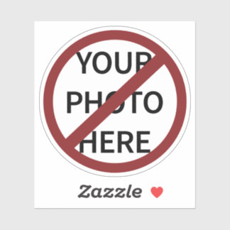 Ingen symbol för anpassade Röd förbudskrets Klistermärken