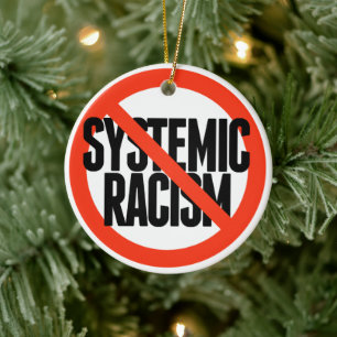 Ingen systematisk rasism julgransprydnad keramik