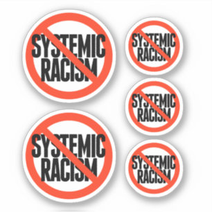 Ingen systematisk rasism klistermärken