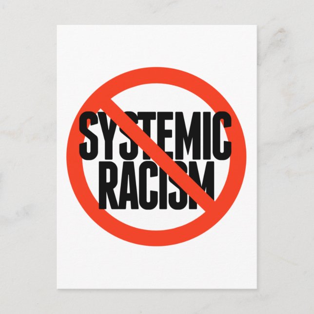 Ingen systemrasism vykort (Framsida)
