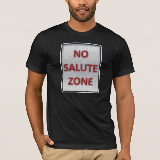 Ingen T-tröja för honnörzonsvart Tee Shirt (Framsida)