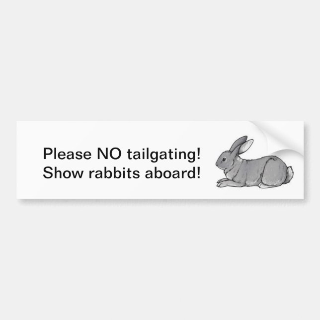Ingen tailgating, show oavbrutet tjata ombord! bildekal (Framsidan)