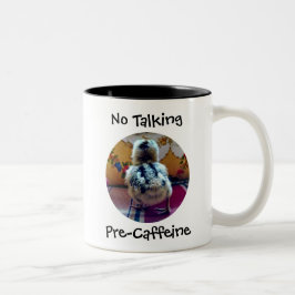 Ingen talande Pre-Koffein babychick Två-Tonad Mugg