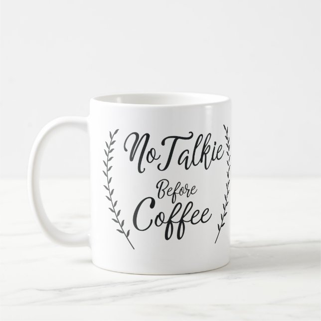 Ingen Talkie för kaffe Kaffemugg (Vänster)